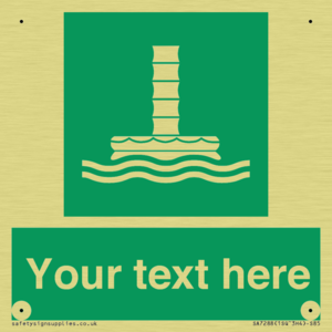 Custom sign safe condition Evacuation chute 